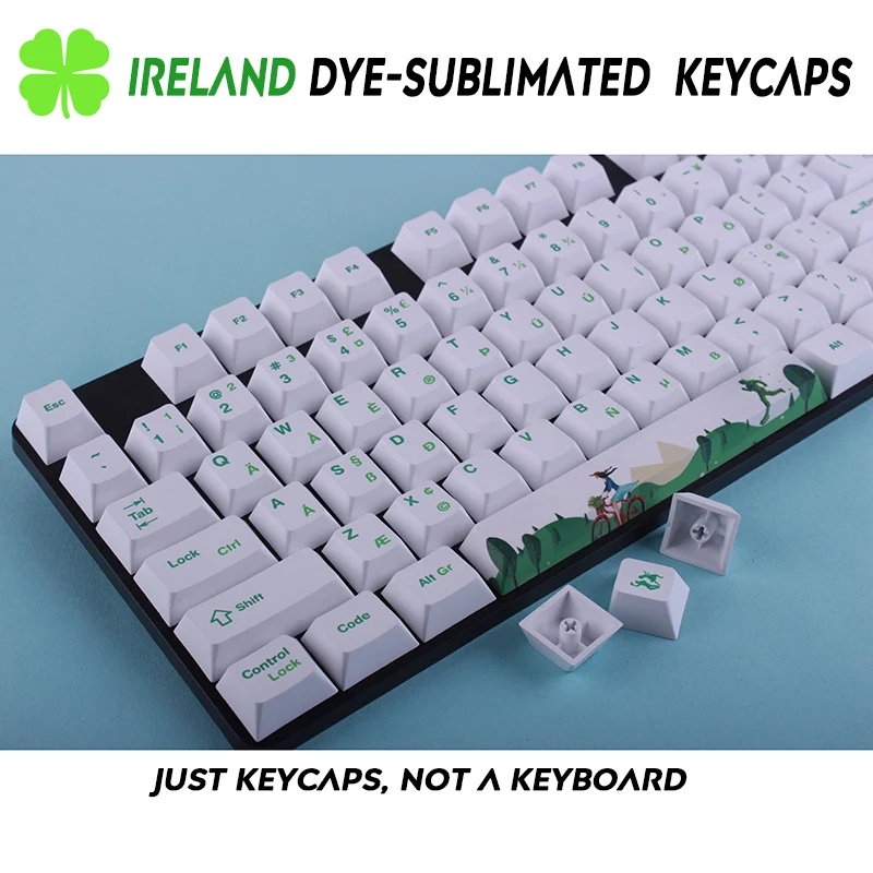 108 клавиш PBT сублимационная крышка s Вишневый профиль Крышка для ключа пластиковая ирландская раскладка для Cherry Mx механическая клавиатура