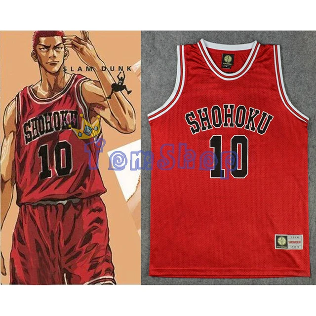US $14.39 SLAM DUNK Cosplay Shohoku School Basketball Team #10 Sakuragi Hanamichi Jersey Tops Shirt Sports We