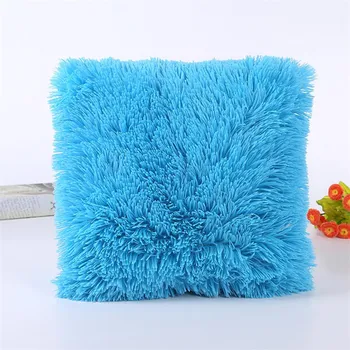 

1PC Home Plush Square Pillow Cases 43*43 Ouneed Super soft Solid Throw Pillow Case Pillow Cover Best Gift