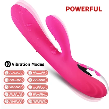 G Spot Rabbit Dildo Vibrator Orgasm Adult Toys USB Charging Powerful Masturbation Sex Toy for Women Waterproof adult Sex product 5