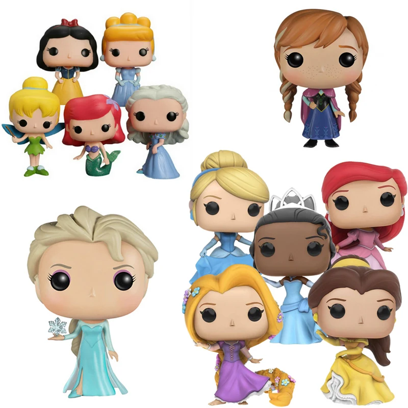 

Funko Pop Princess Snow White Elsa Bell Alice Cinderella Action Figures 10cm PVC Model Collection Gift Toys for Girl Birthday