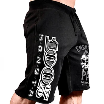 

Men New Cotton Shorts Men's loose Short Trousers Fitness Bodybuilding Jogger Mens Brand durable Sweatpants Fitness Workout Short