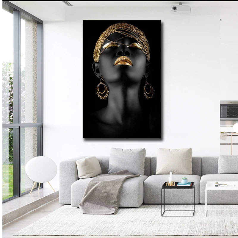 Black-woman-africa-art-canvas-painting-custom-poster-prints-modern-home-decoration-wall-pictures-dropshipping-cheap