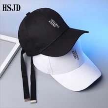 Новинка, летняя бейсбольная кепка с длинным ремнем и вышитыми буквами, брендовая уличная модная бейсболка, кепки для женщин и мужчин, Регулируемая Кепка s