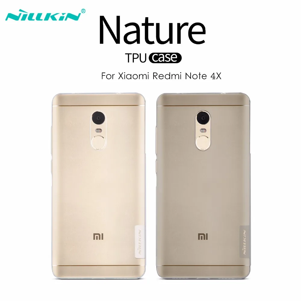 Оригинальный чехол NILLKIN для Xiaomi Redmi Note 4/4X прозрачный силиконовый из ТПУ 4X защитный