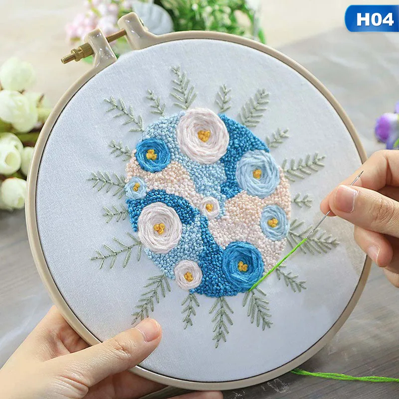 Европа DIY лента цветы вышивка набор с рамкой для начинающих Рукоделие наборы крестиком серии принадлежности для шитья Декор