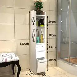 Мода Напольные Ванная комната шкаф для хранения умывальник Душ Стойку угловой шкаф растений разное полки