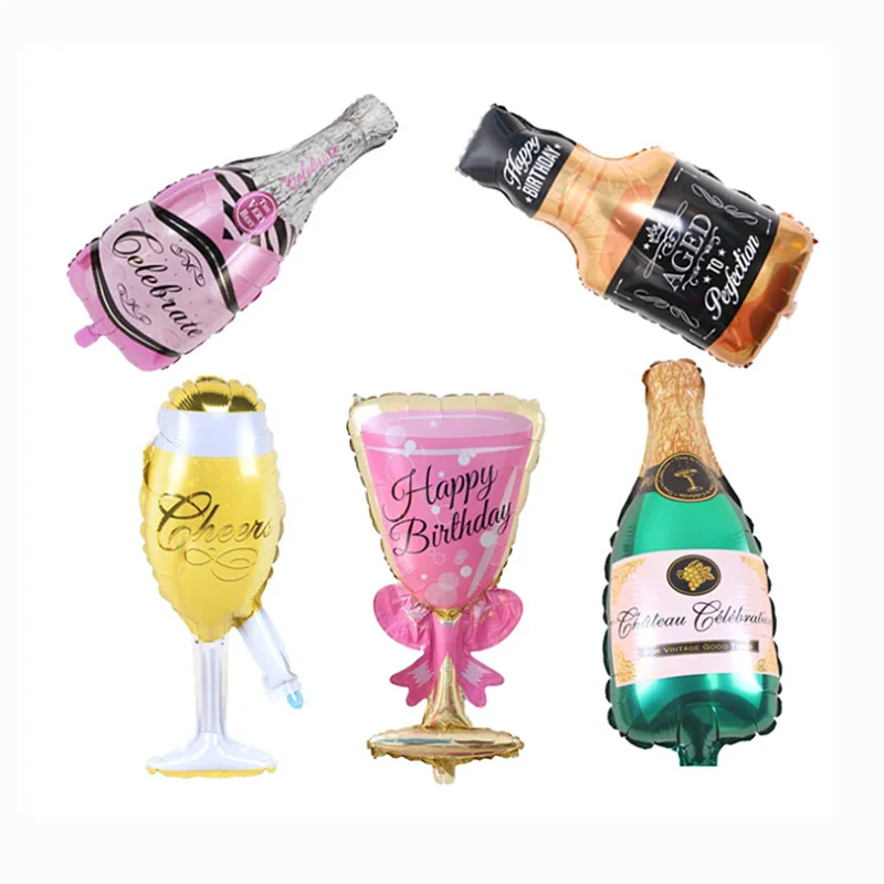 

NEW Foil Champagne Cup Beer Balloons Wedding Anniversary Wine Bottle Cup Balloon Valentine's Day Birthday Party Festival Decor