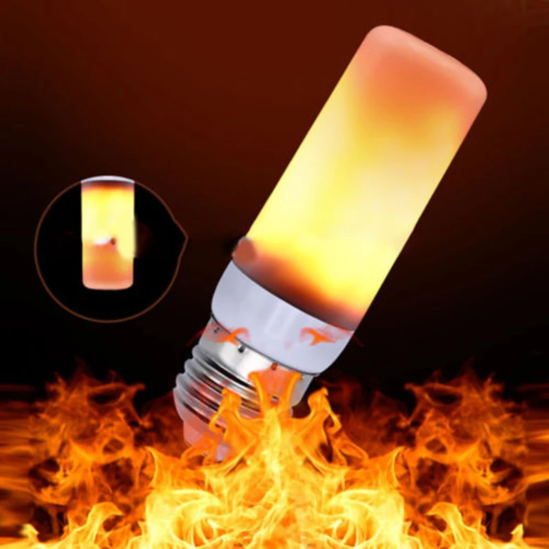 E27 3w LED эффект пламя огонь свет лампы декоративные эмуляции пламени имитация