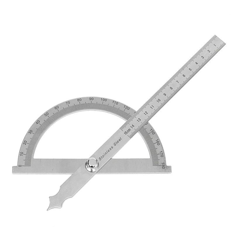 

Best Price 0-180 Stainless Steel Round Head Rotary Angle Protractor Ruler Adjustable Universal Measuring Tool Craft Paper Tool
