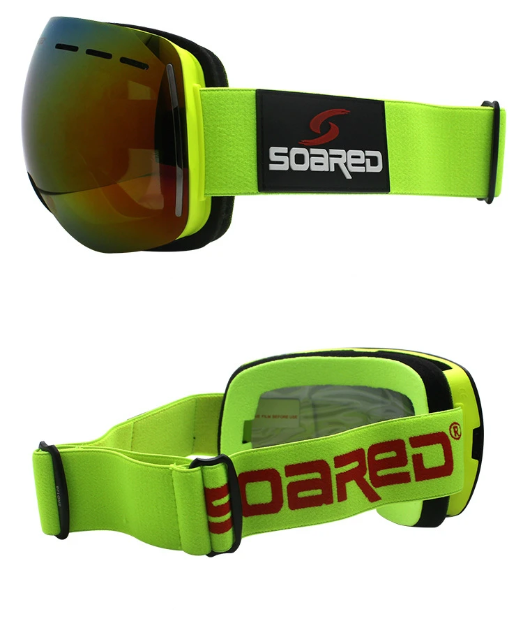 SOARED магнитные лыжные очки с быстросменными линзами зимние спортивные сноубордические очки UV400 Анти-противотуманные лыжные очки для мужчин и женщин