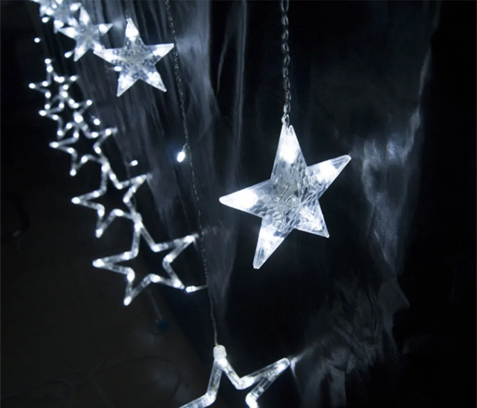 Vnl 110 В/240 В занавес звезды струнные светильники Рождество Новый год Рождественские украшения светодиодные фонари цвет рождественские