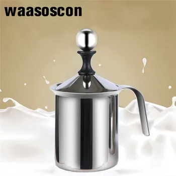 

400ML 800ML Stainless Steel Double Mesh Milk Frother Cappuccino Coffee Milk Creamer Foamer Double Mesh Froth Screen Hot Sale