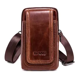 NoEnName_Null Высококачественная кожаная дорожная сумка через плечо для мобильного телефона, сумка-мешок через плечо, чехол для ремня, кошелек