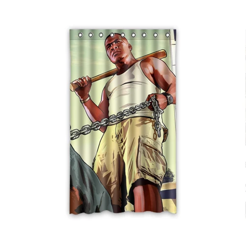 Modern Design Grand Theft Auto V Window Curtains For Bedroom Printed