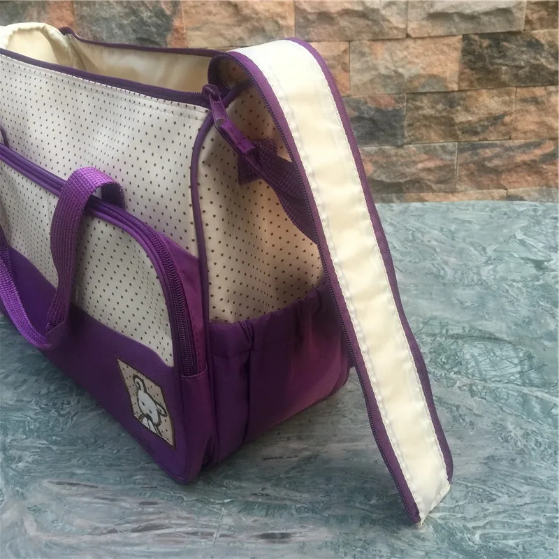 Multifunctional Diaper Bag Fashion Mummy Maternity Nappy Bag Large Capacity Travel Mother Backpack Waterproof For Baby Care 5Pcs (23)