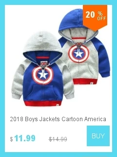 Коллекция года, куртки для мальчиков спортивные толстовки с капюшоном с героями мультфильмов «Капитан Америка» на весну-осень, верхняя одежда, пальто детские школьные наряды