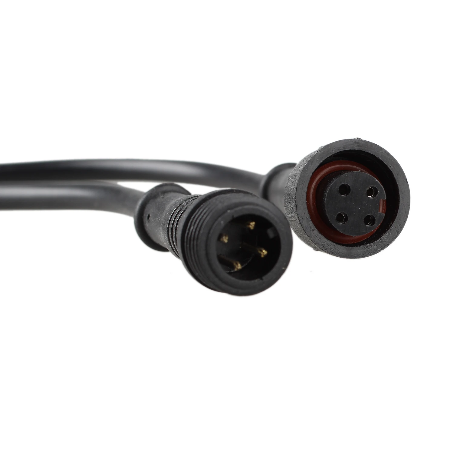 JFBL LED Strips 4 Pin Waterproof Power Connector Cable Blackin