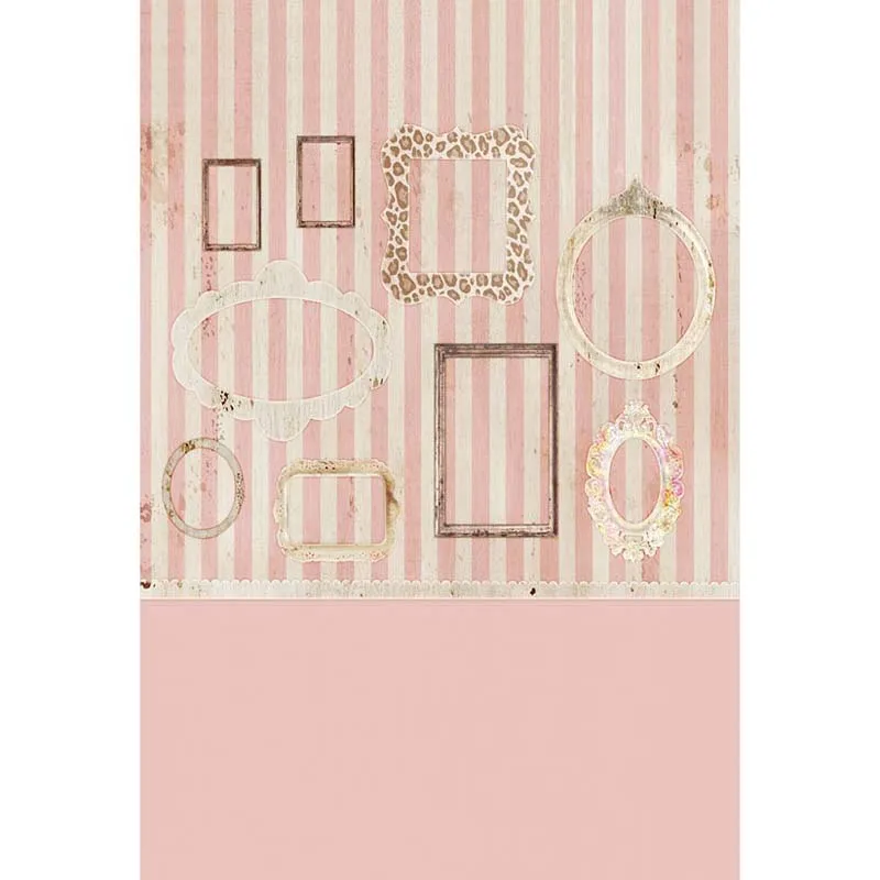 

Custom vinyl cloth print pink frame wall photography backdrops for wedding stage photo studio portrait backgrounds props S-1202