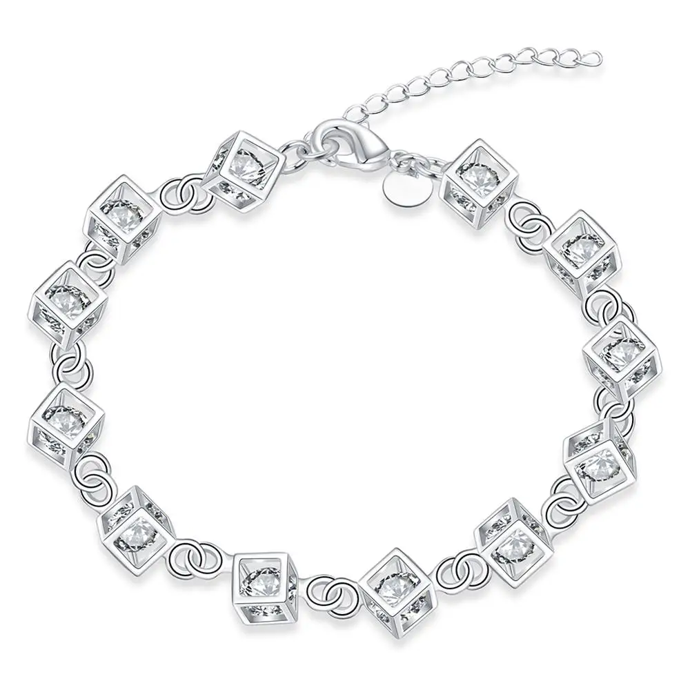 

H241 Latest Women Classy Design silver plated bracelet Factory Direct Sale