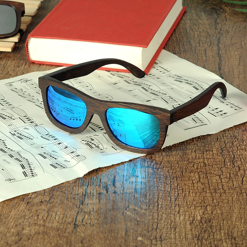 Simple Style Bamboo Sunglasses Women bobobird (2)