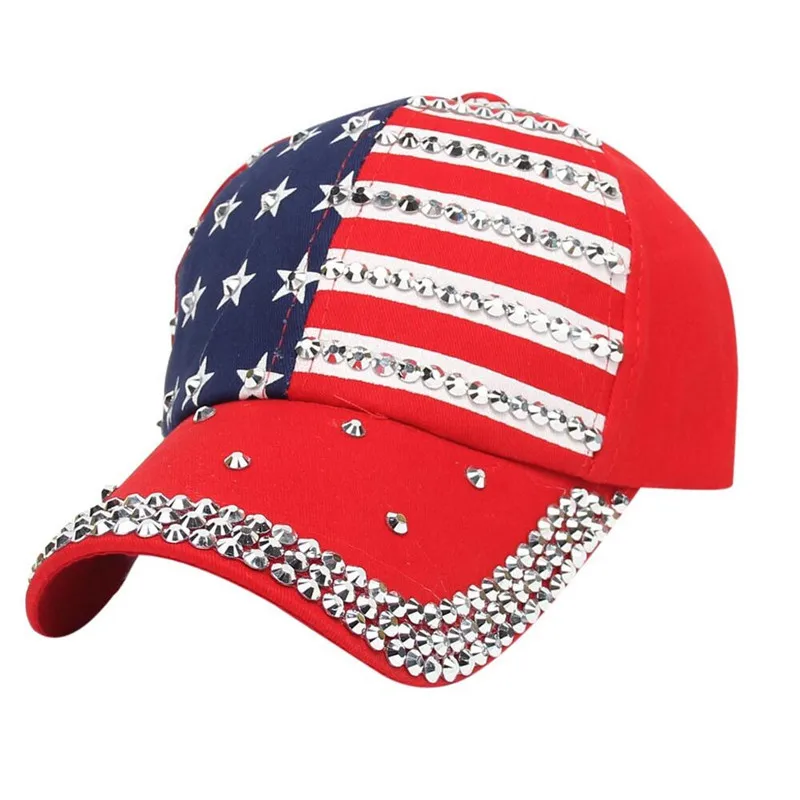 

baseball cap Women Men Hat American Flag Hip Hop Baseball Cap Plain Curved Sun Visor Snapback Adjustable Flat Casual Hat3L3