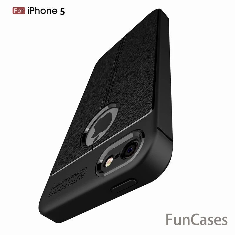 

For Apple iPhone 5 Case Luxury PU Leather Soft TPU Protective Back Cover Silicone Case For iphone 5 5S Phone Shell Capa