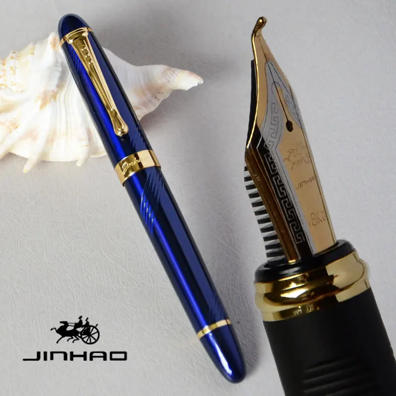 15 видов цветов на выбор JINHAO X750 каллиграфия 1,0 мм перьевая ручка изогнутое перо черный синий проверенный золотой розовый JINHAO 750 лучший подарок - Цвет: pen as this picture