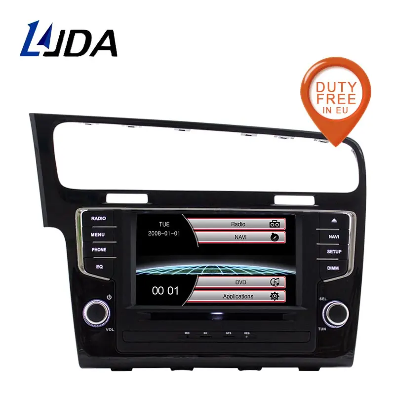 LJDA один Din 7 дюймов Автомобильный dvd-плеер для VW Golf 7 2013-2017 Bluetooth Радио FM GPS навигация 1080P Карта мультимедиа Canbus RDS USB LJDA один Din 7 дюймов Автомобильный dvd-плеер для VW Golf 7 2013-2017 Bluetooth Радио FM GPS навигация 1080P Карта мультимедиа Canbus RDS USB