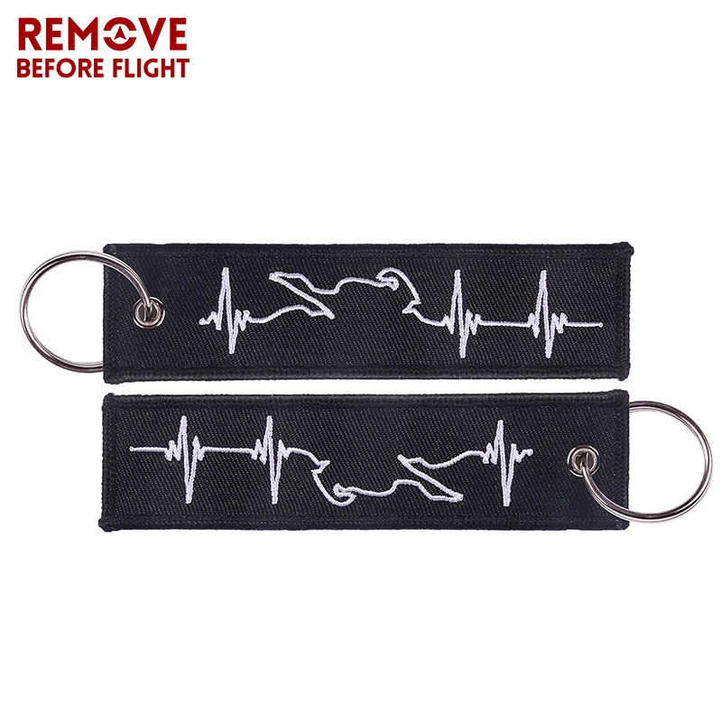 Embroidery Key Fobs Jewelry Fashion Biker Heartbeat Keychain Motorcycles and Cars Fashionable Chain Keychain for Biker Lovers5