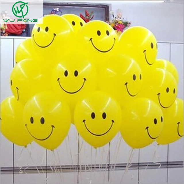holiday supplies smile balloon 10 inch thicken yellow interest