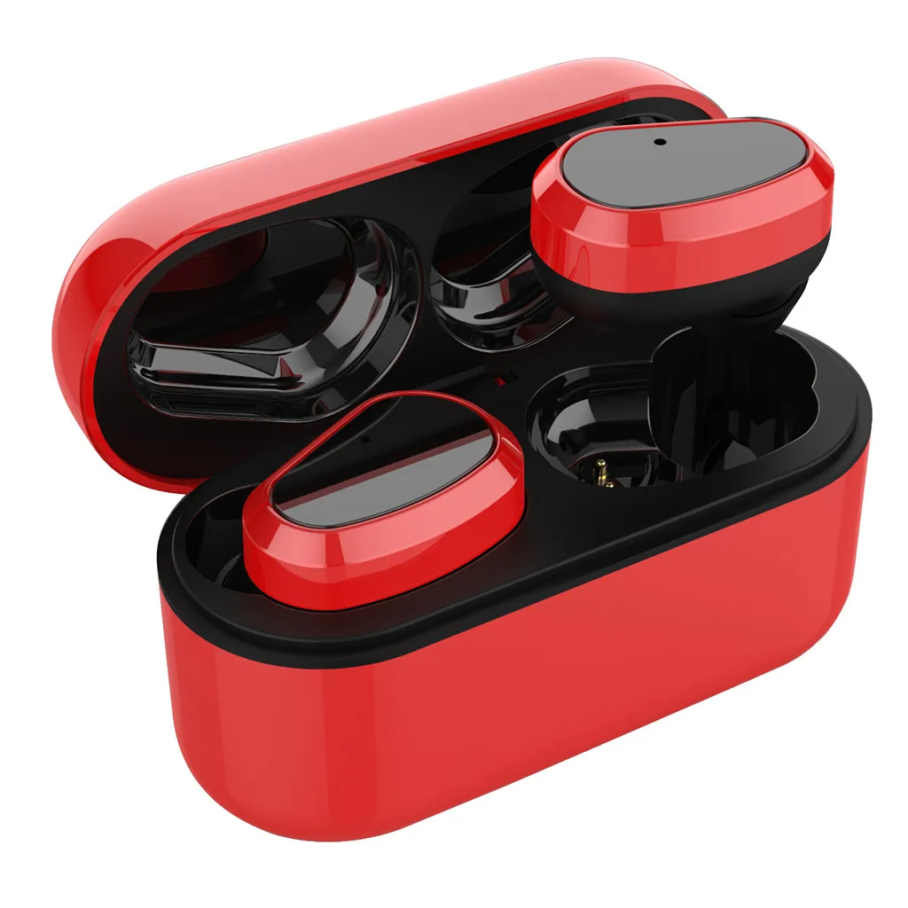 Red Мини-близнецы истинные Беспроводные спортивные наушники Bluetooth внутриканальные стерео наушники игровая гарнитура беспроводные наушники fone de ouvido - Цвет: Red