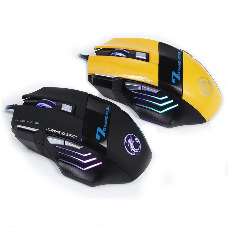 2017 Hot Double Click 7 Buttons 3200DPI Gaming Mouse USB Wired Optical Computer Game Mouse Mice