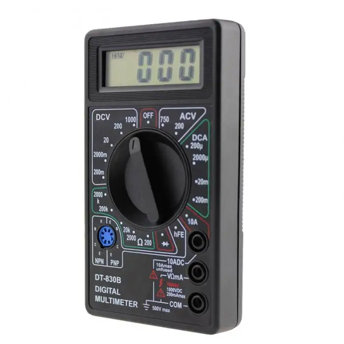 LCD Display Digital Multimeter AC/DC 750/1000V Amp Volt Ohm Meter Tester TN88