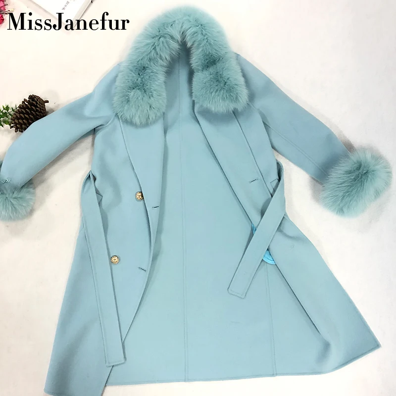 Для женщин Зимняя шерстяная одежда пальто Теплый 2019 Slim Fit Мода Повседневное