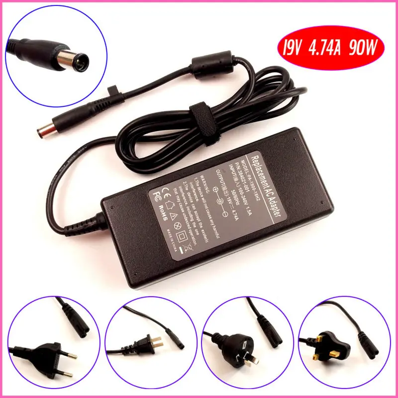 19V 4.74A 90W зарядное устройство для ноутбука HP/Compaq 608425-002 608425-003 608425-001 608428-001 608428-004