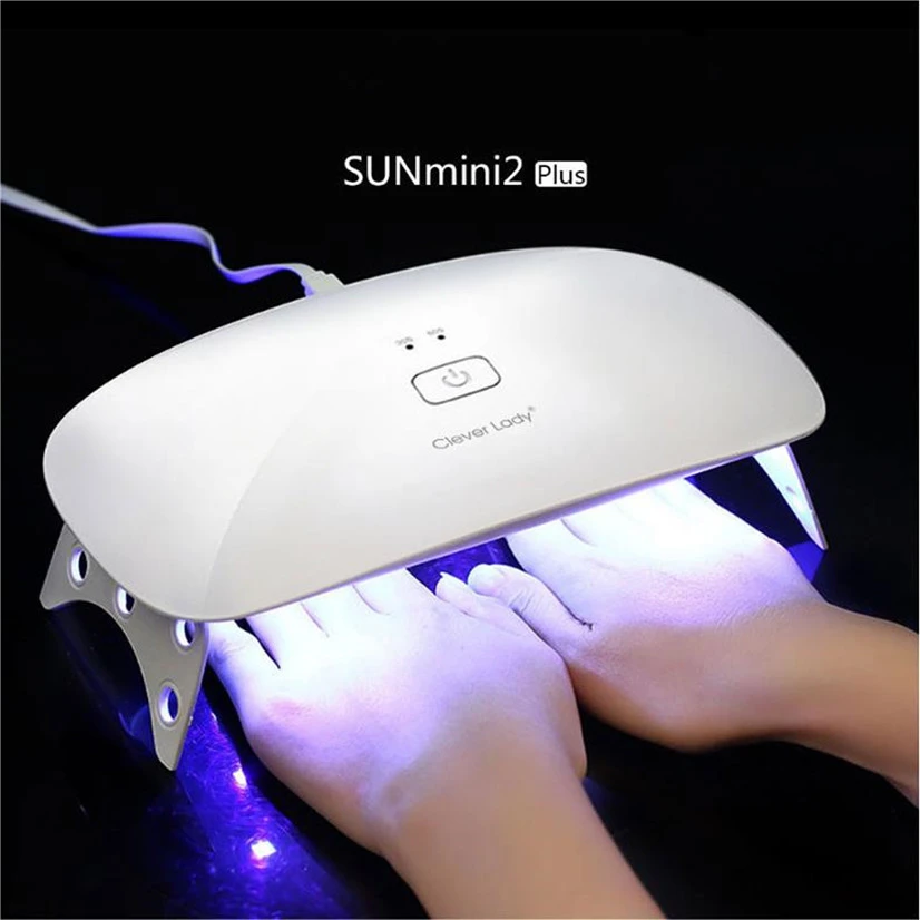 Sun mini2 plus lâmpada para manicure, lâmpada led uv 24w, carregamento ...