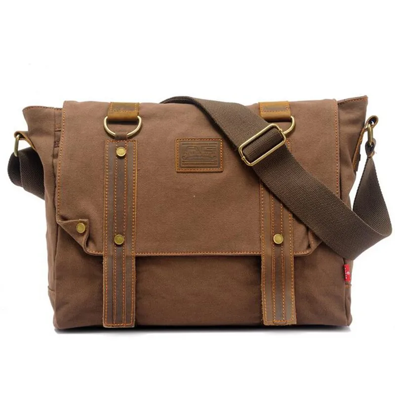 

Man Messenger Bags Casual Vintage Canvas School Military Shoulder Fashion 2017 Unisex New Men Women bags Male MU-2123