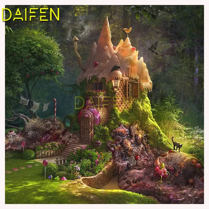 

5D DIY Diamond painting Cross stitch Full Round Diamond mosaic Full Square Diamond embroidery candy forest castle butterfly cat