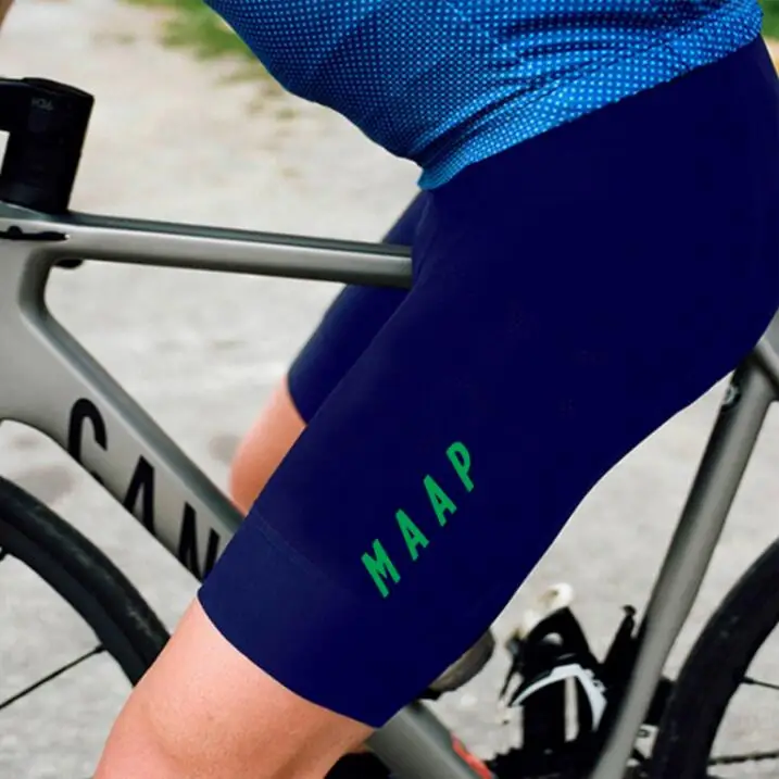 Мужские шорты MAAP Pro team, летние велосипедные шорты с нагрудником, темно-синие cuissard velo homme pro gelHigh эластичность, нагрудник с пота - Цвет: Picture color