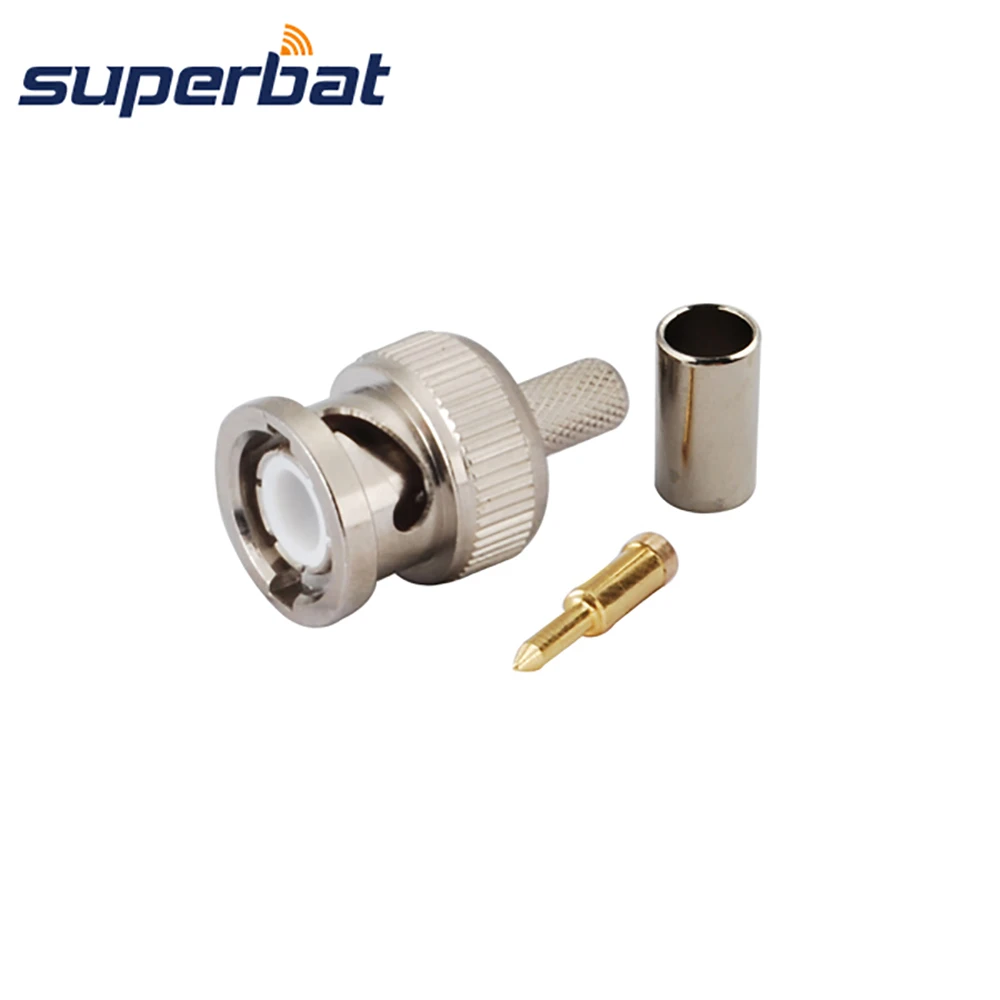 Superbat BNC припой штекер обжимной для KSR195 RG58 RG142 RG400 кабель прямой RF разъем|plug male|plug