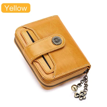 Yellow SENDEFN трендовый кошелек женский кошелек короткий кошелек качественный кошелек для монет женский кошелек на кнопке качественная фурнитура с цветами 5185H-75 - Цвет: Yellow