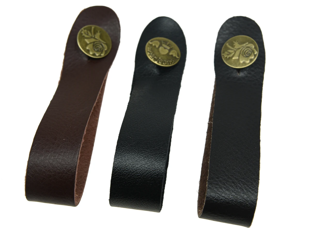 Buy High quality 3 Colors Real Leather Strap Hook with