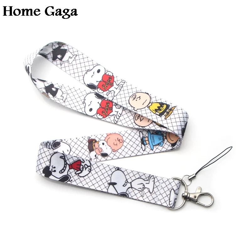 Homegaga мультяшная собака diy ремешки на шею телефоны ключи сумки камеры id карты Держатели брелок тесьма ленты D1877