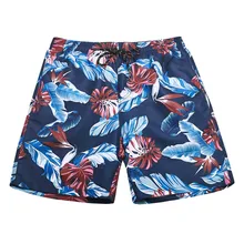 Летние Для мужчин; пляжные шорты быстросохнущая свободно большой Размеры модный принт боксеры курорт Spa шорты для активного отдыха штаны для серфинга