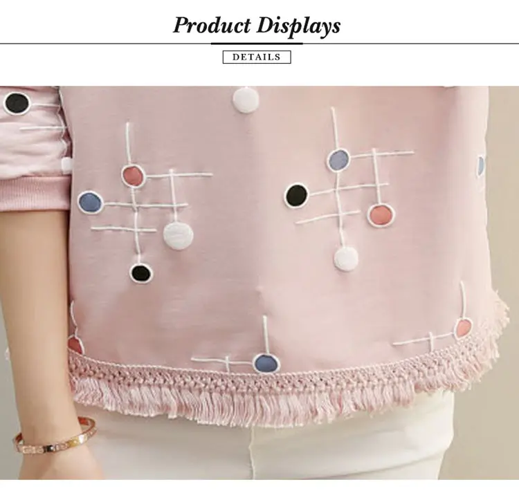 2019 Autumn Women Tops Tees Fashion Print Tshirt Femme T-shirt Ladies Long Sleeve Cotton T-shirts Bottom Tassel Poleras Mujer (17)