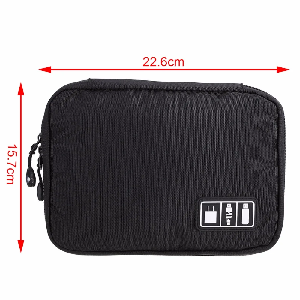 Waterproof Outdoor Travel Kit Nylon Cable Holder Bag Electronic Accessories USB