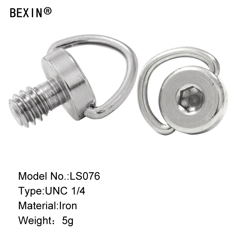 

1PCS Quick Release Plate 1/4''-20 Adapter Screw For Tripod Monopod D Ring Flat Hex Head DSLR Camera Accessories