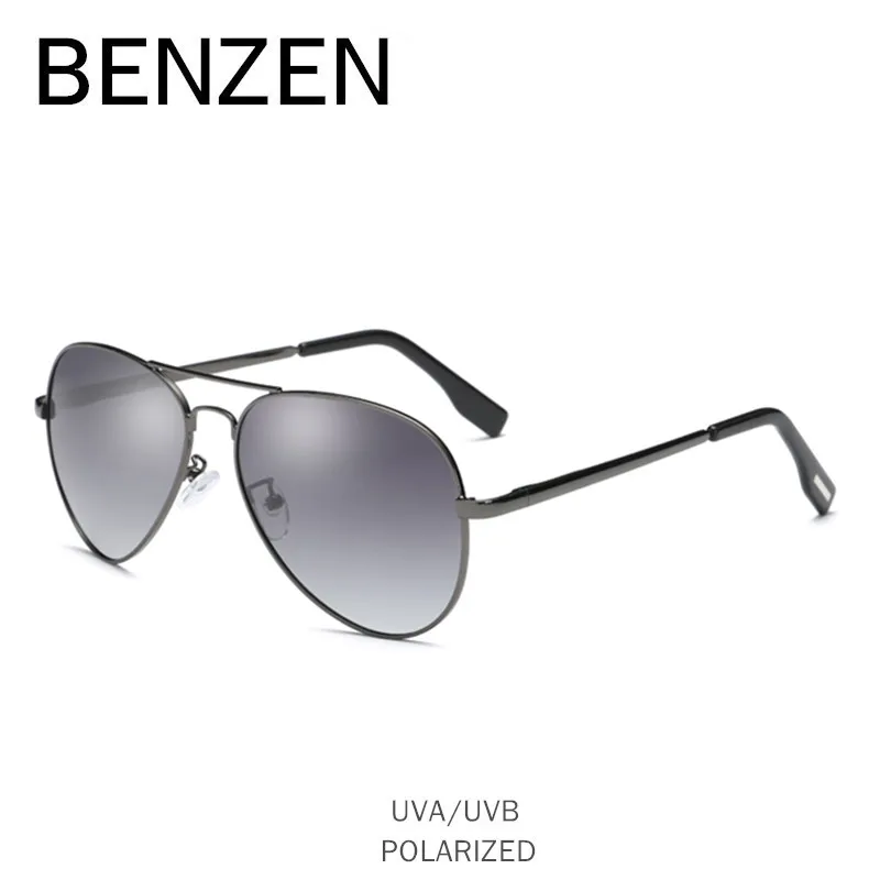 Benzen поляризованные солнцезащитные очки Для мужчин Винтаж Мужской солнцезащитные очки с УФ-защитой вождения очки солнцезащитные