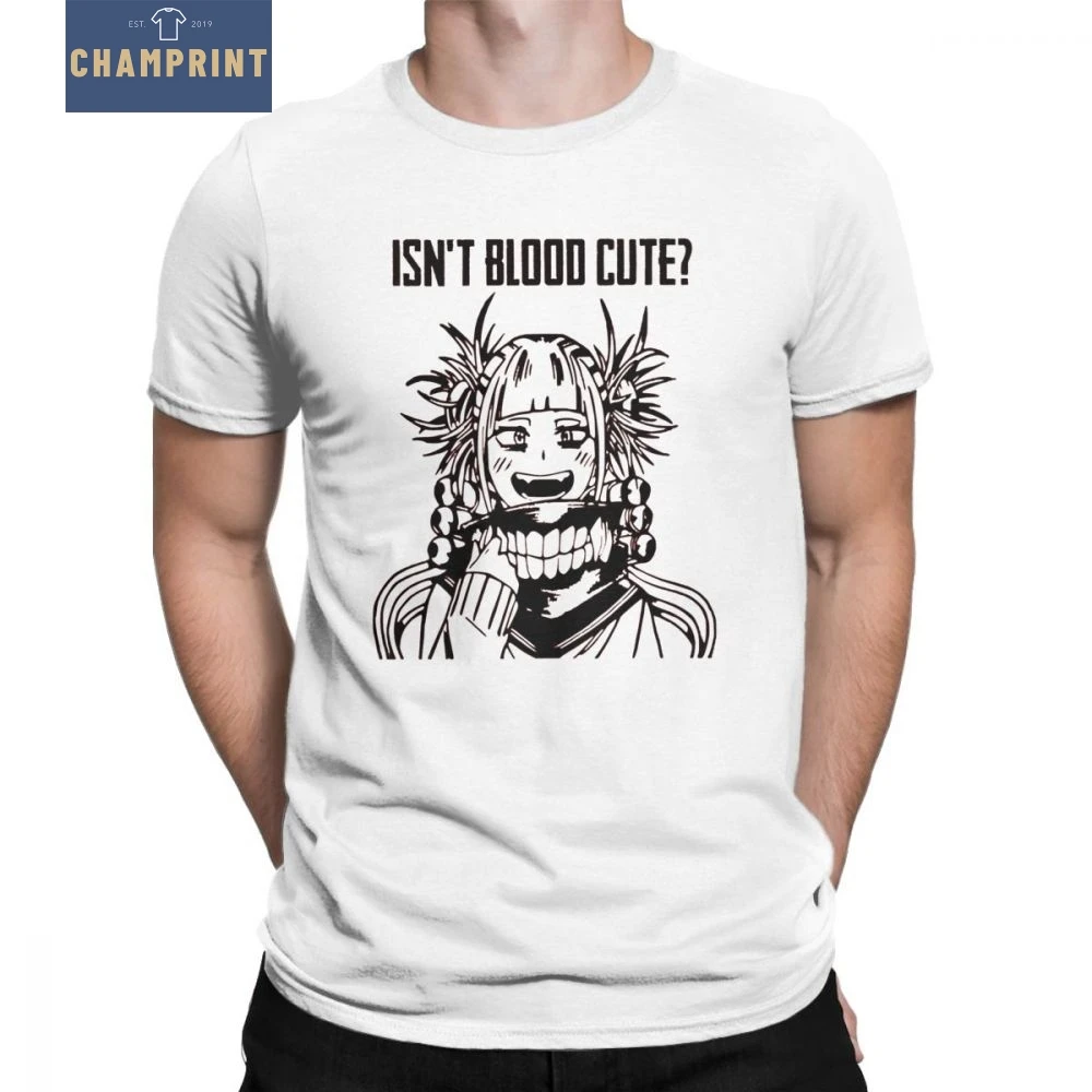 Мужские футболки Himiko TogaT My Hero Academia, футболки с круглым вырезом, одежда с короткими рукавами, хлопковая футболка, подарок на день рождения